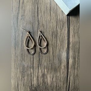 A beautiful pair of gold plated drop earrings